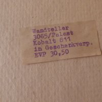 Немска порцеланова чиния за стена кобалт с кутия Валендорф 1970 г, снимка 9 - Антикварни и старинни предмети - 43734604