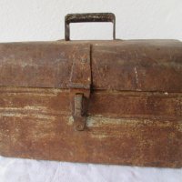 40х24х20 см Голяма стара метална кутия чанта сандък с дръжка, снимка 11 - Други ценни предмети - 28951517