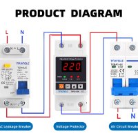 TAXNELE 63А Самовъзстановяваща се автоматична защита от ниско и високо напрежение, снимка 1 - Друга електроника - 43807418