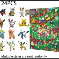 Детски адвент Advent Календар Pokemon Покемон Пикачу 24 малки фигурки играчки коледен, снимка 3 - Фигурки - 43239187