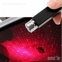 LED светлини за покрив на автомобил, декоративна светлина с USB, цвят Червен, Син , снимка 1 - Аксесоари и консумативи - 28028580