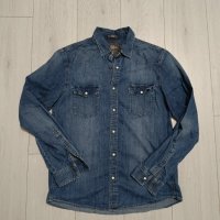 H&M - Men Denim Shirt / Мъжка Дънкова Риза, снимка 2 - Ризи - 43677398