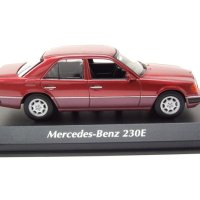 Mercedes-Benz 230E W124 от 1991 - мащаб 1:43 на Maxichanps моделът е нов в PVC дисплей-кейс, снимка 3 - Колекции - 43516230