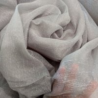 Пръскан лен в бяло, екрю или цвят лате, снимка 3 - Пердета и завеси - 40781410