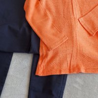 Готина дамска блуза в нежно оранжево с 3/4 ръкав, снимка 2 - Блузи с дълъг ръкав и пуловери - 38101603