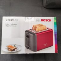 Bosch DesignLine TAT3P424DE тостер, червен, снимка 1 - Тостери - 43762953