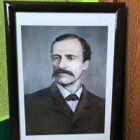 Картина Портрет на Георги С. Раковски с Дървена рамка, снимка 1 - Картини - 38061468
