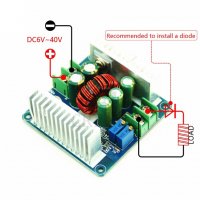 DC CC 20A 300 Вт преобразовател понижаващ преобразовател 5-40 В до 1,2-35 в , снимка 7 - Мрежови адаптери - 27259101