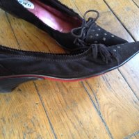 Cosmo 37 френски обувки естествена кожа кафяв велур , снимка 6 - Дамски ежедневни обувки - 26851297