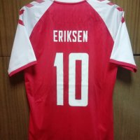 Дания Ериксен оригинална футболна тениска фланелка Denmark Eriksen Hummel L Euro 2020, снимка 1 - Тениски - 43093673