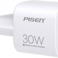 Pisen-PD 30W бързо зарядно устройство (EU) GAN малък размер, USB C, снимка 2 - Оригинални зарядни - 40047730