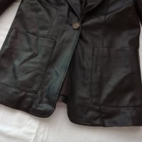 Topshop дамско кожено яке - блейзър в черен цвят р-р S (EU 36), снимка 7 - Якета - 43493473