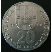 20 ескудо 2000, Португалия, снимка 1 - Нумизматика и бонистика - 32810408