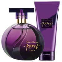 Avon Far away Rebel комплект парфюм + лосион, снимка 5 - Дамски парфюми - 43846958