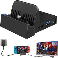 Нова Преносима Switch Докинг Станция - HDMI/USB-C за Nintendo, снимка 1 - Друга електроника - 43427294
