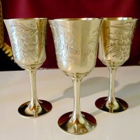 Английски чаши с лози и грозде,никелово сребро. , снимка 3 - Антикварни и старинни предмети - 33338246