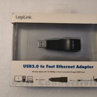 Адаптер LogiLink USB2.0 към Fast Ethernet RJ45, снимка 2 - Кабели и адаптери - 27883624
