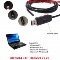 Водоустойчив USB Ендоскоп - 2 метра, снимка 2 - Други стоки за дома - 28586258