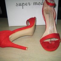 НАМАЛЕНИЕ-Дамски сандали м.7148 червени , снимка 4 - Сандали - 28507153