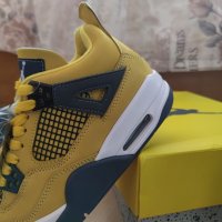 Nike Air Jordan Retro 4 Yellow Lightning Кецове Обувки Маратонки Нови Дамски Размер 39 Номер , снимка 14 - Кецове - 38604246