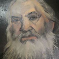 Авторска Картина Менделеев на платно  120x100см, снимка 2 - Антикварни и старинни предмети - 39333860