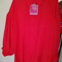 интересна червена риза, снимка 6 - Ризи - 19779087