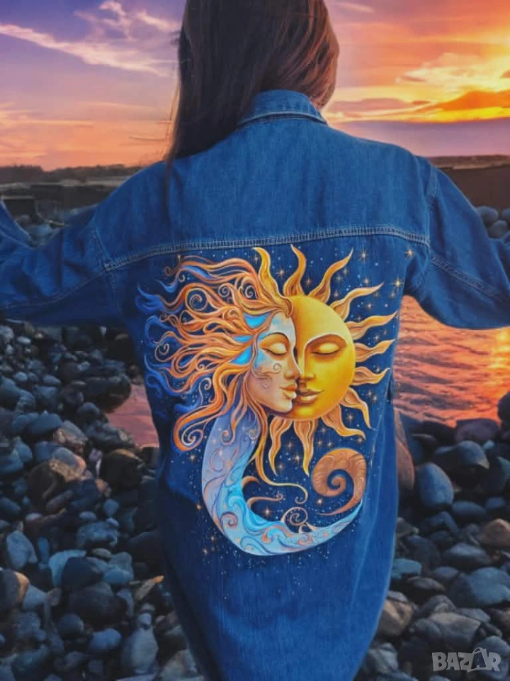 Яке с индивидуален ръчен дизайн – единствено по рода си, снимка 1