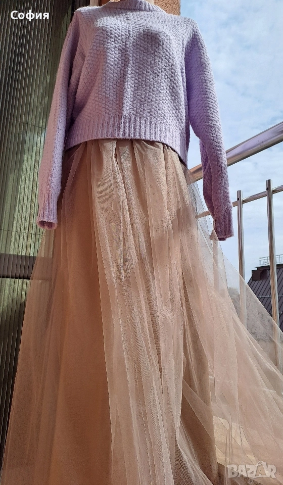 тюлена пола и пуловер,р-р С/М/Л, снимка 1