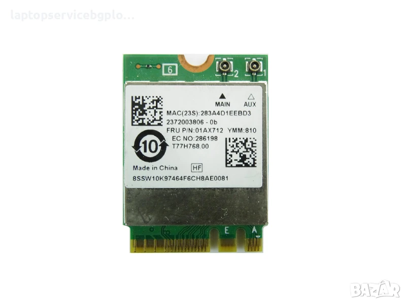 01AX712 RTL8822BE LENOVO WIRELESS BLUETOOTH CARD LEGION Y530-15ICH 81FV (CB71), снимка 1