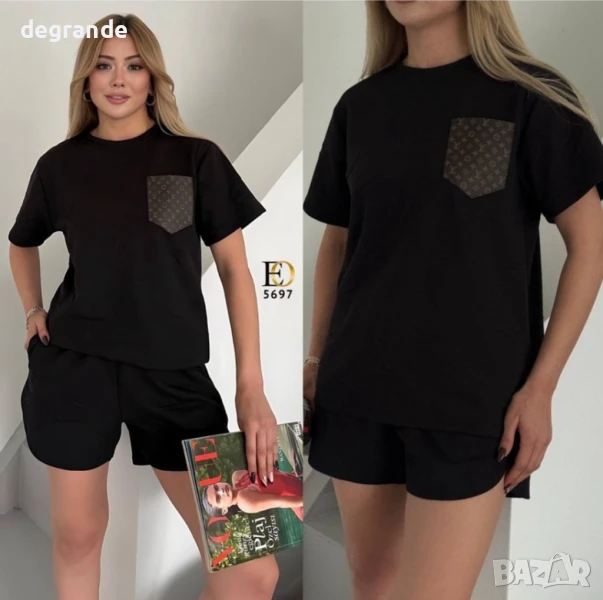 Черен Спортен дамски сет Louis Vuitton ВИДЕО НА МОДЕЛА , снимка 1