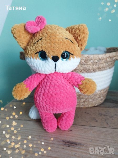 Плетена играчка лисичка, снимка 1