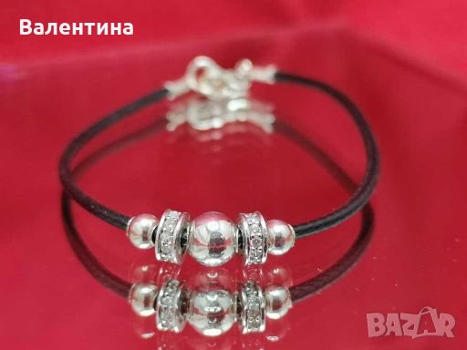 Дамска гривна със сребърни мъниста, снимка 1