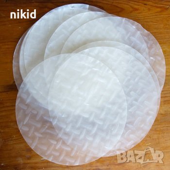 Оризова хартия оризови листи листа кръгли за украса торта цветя рулца и др., снимка 1