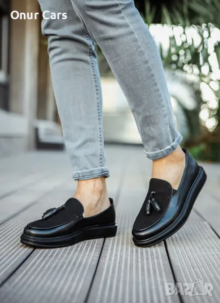 Мъжки черни ежедневни обувки /Размер 40/, снимка 1
