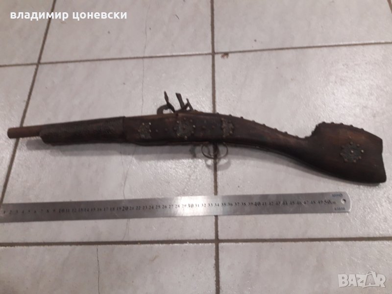 Стара кремъчна пушка,шишане, пищов, снимка 1