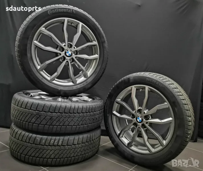 18” Зимен К-т BMW Джанти Style 711 M Гуми Continantal Датчик X1 F48 U11 U12 X2 F39, снимка 1