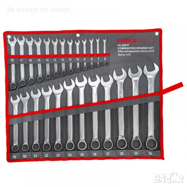 Звездогаечни ключове 6 – 32 мм FORCEKRAFT, снимка 1