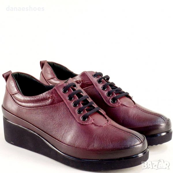 Дамски обувки от естествена кожа на платформа , снимка 1