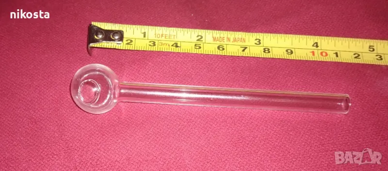 Стъклена лула, фифка, стъклени лули за пушене, бонг, наргиле, снимка 1