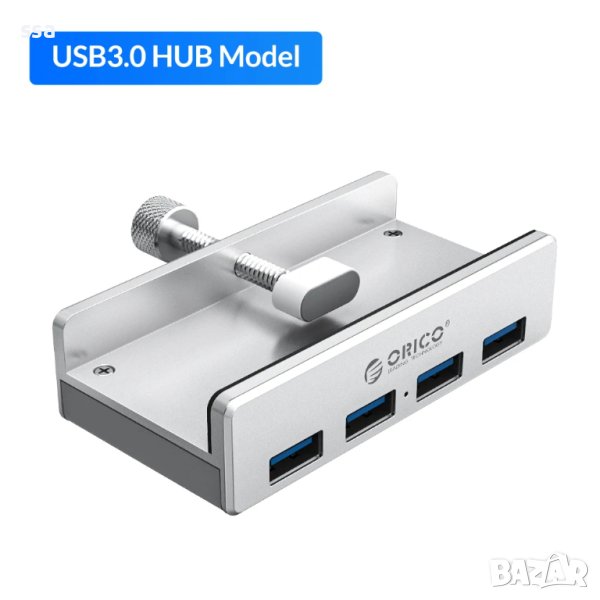 Orico хъб USB 3.0 HUB Clip Type 4 port - Aluminum - MH4PU-SV, снимка 1
