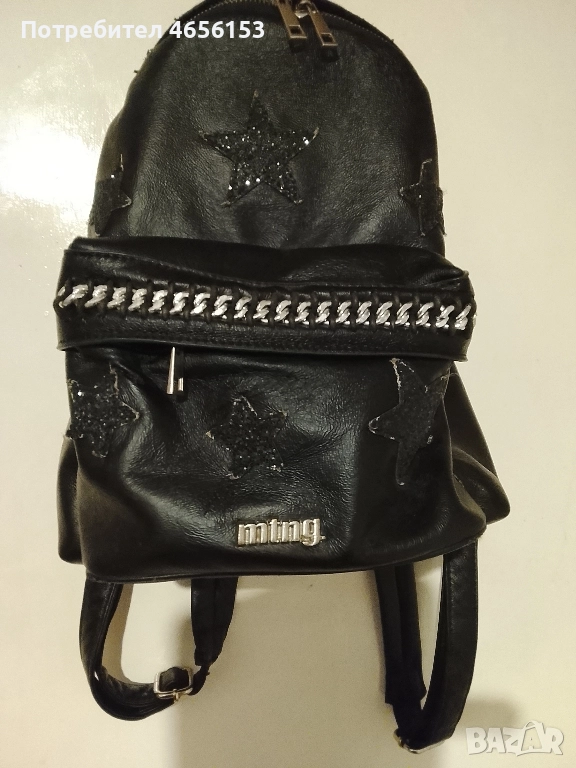 ДАМСКА ЧЕРНА РАНИЦА ОТ ЕСТЕСТВЕНА КОЖА , снимка 1