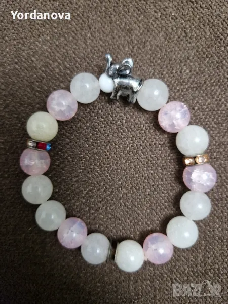 Гривна от розов кварц, снимка 1