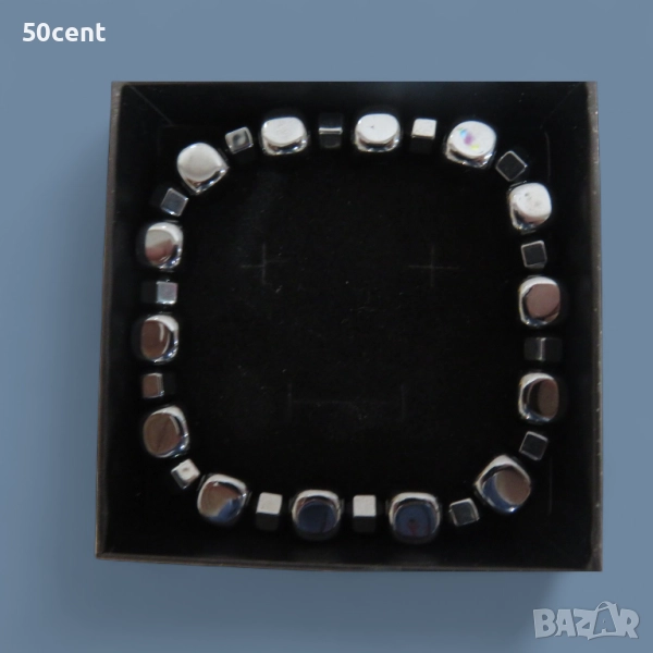 Мъжка гривна от естествен хематит., снимка 1