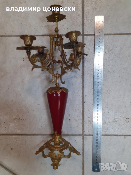 Стар френски свещник от 19 век, снимка 1