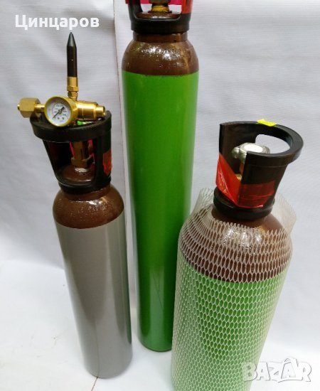 Бутилки газови-аргон,коргон,въглерод,кислород,азот,хелий, снимка 1