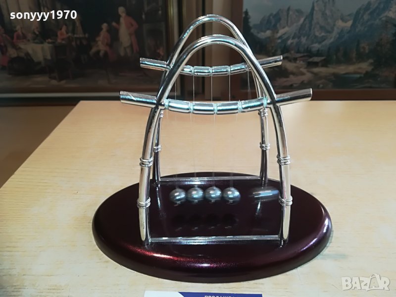 люлката на нютон с метални топчета-23х18х14см, снимка 1