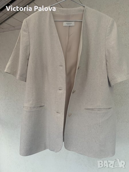 Стилно модерно дамско сако айвъри, снимка 1