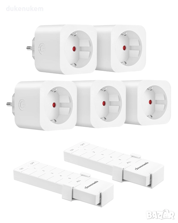 Комплект от 5 броя Безжични контакти с дистанционно управление, снимка 1