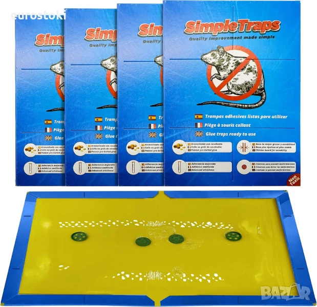 SimpleTraps Капани за мишки и плъхове X5. Лепило с аромат на фъстъци, снимка 1