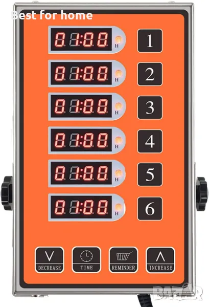 Шест канален кухненски таймер-дигитален с функция напомняне YOOYIST, снимка 1